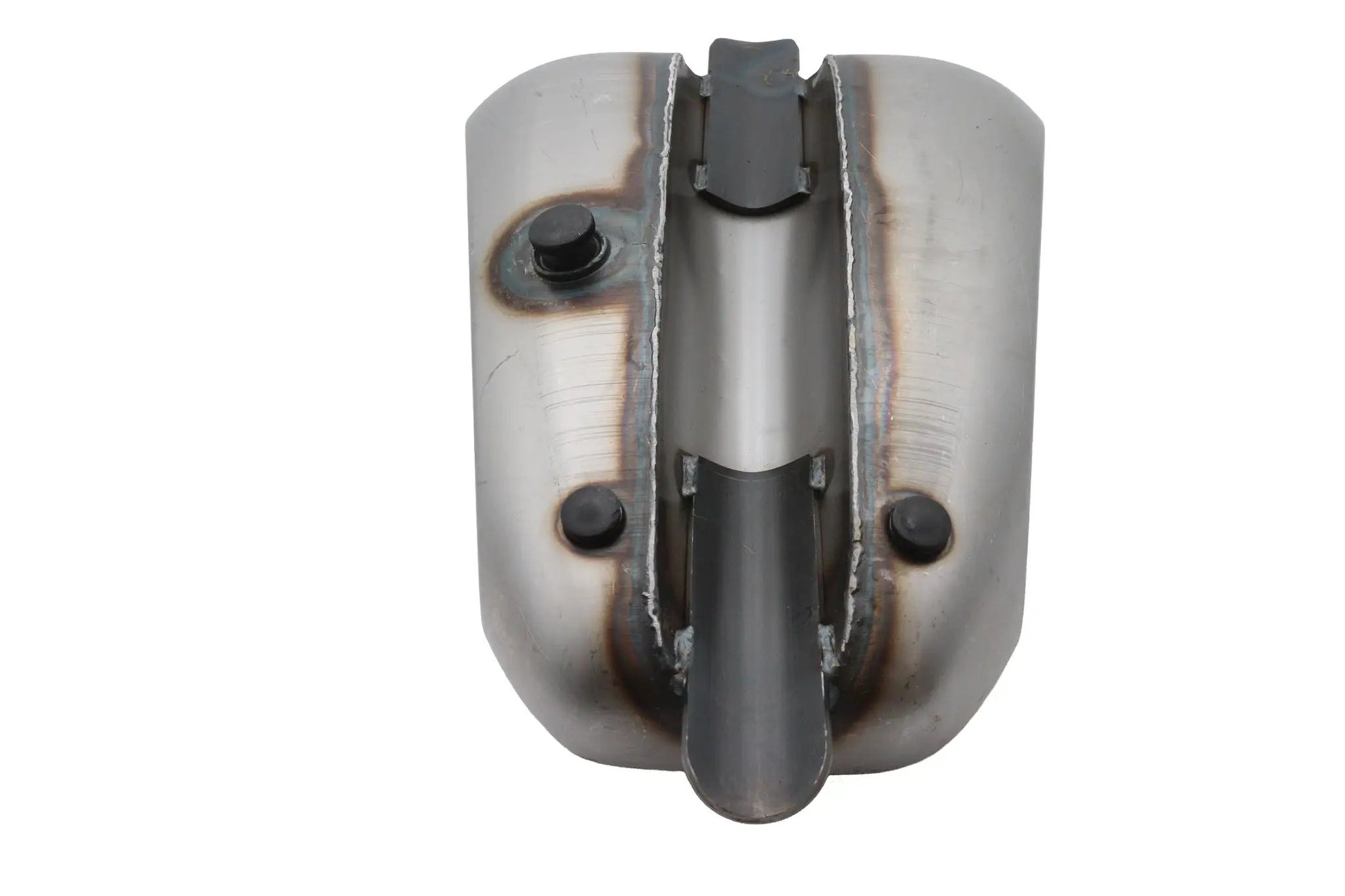 V-Twin Laredo 3.1 Gallon Ribbed Dished Gas Tank - Raw Finish by V-Twin