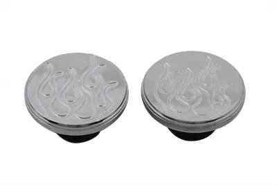 Wyatt Gatling Flame Style Gas Cap Set for Harley Davidson FXST (Part #03-0342) by Wyatt Gatling
