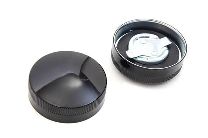 Wyatt Gatling 74818EB Gas and Oil Cap Set for Harley Davidson G 1937-1946 with Black Finish by Wyatt Gatling