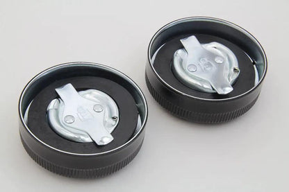Wyatt Gatling 74818EB Gas and Oil Cap Set for Harley Davidson G 1937-1946 with Black Finish by Wyatt Gatling