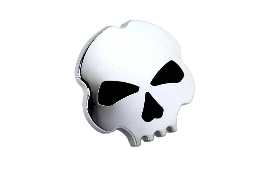 Wyatt Gatling Skull Style Vented Gas Cap Chrome for Harley Davidson XL by Wyatt Gatling