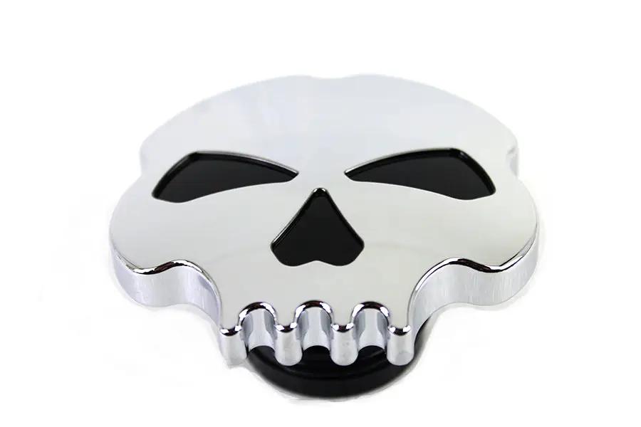 Wyatt Gatling Skull Style Vented Gas Cap Chrome for Harley Davidson XL by Wyatt Gatling