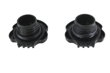 Wyatt Gatling Skull Style Gas Cap Set for Harley Davidson FLST & FXST, Black Finish by Wyatt Gatling