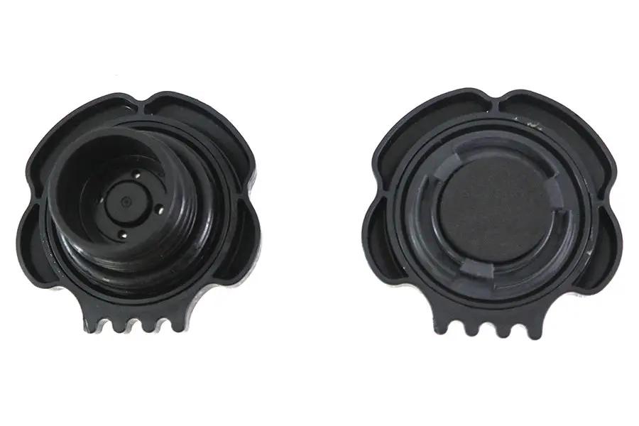 Wyatt Gatling Skull Style Gas Cap Set for Harley Davidson FXST & FLST - Vented and Non-Vented Black by Wyatt Gatling
