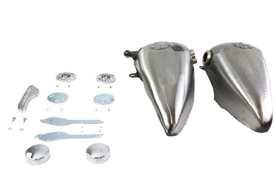 V-Twin 3.5 Gallon Bobbed Gas Tank Set for Harley Davidson FL 1959-1960 by V-Twin