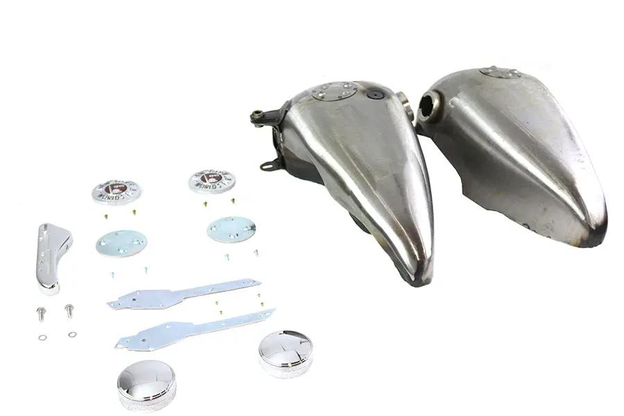 V-Twin 3.5 Gallon Bobbed Gas Tank Set for Harley Davidson FL 1959-1960 by V-Twin