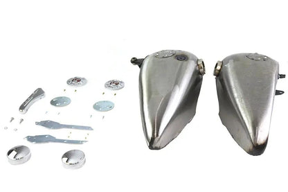 V-Twin 3.5 Gallon Bobbed Gas Tank Set for Harley Davidson FL 1959-1960 by V-Twin