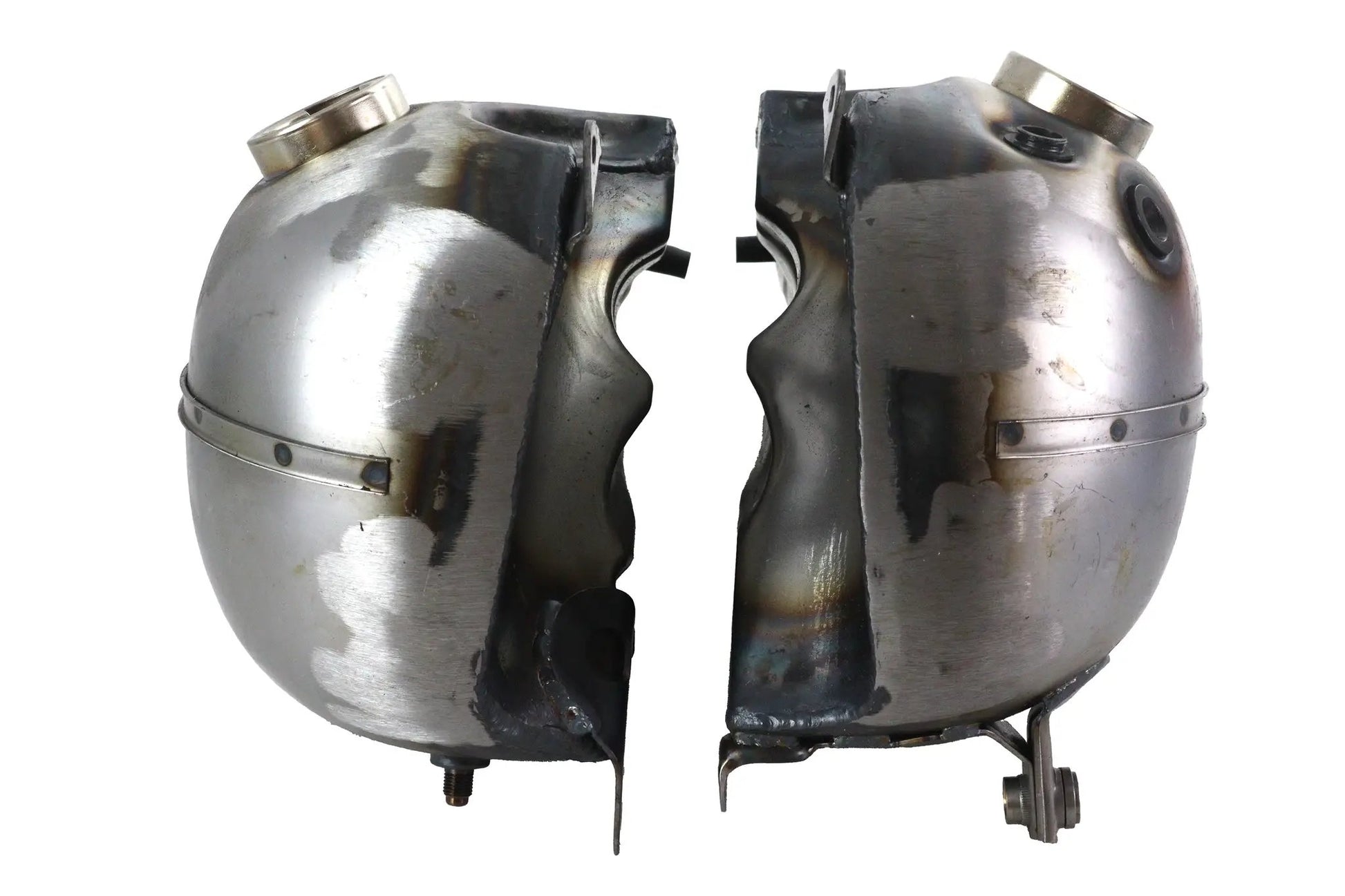 Wyatt Gatling Fat Bob 3.5 Gallon Gas Tank Set Raw for Harley Davidson UL (1940-1946) by Wyatt Gatling