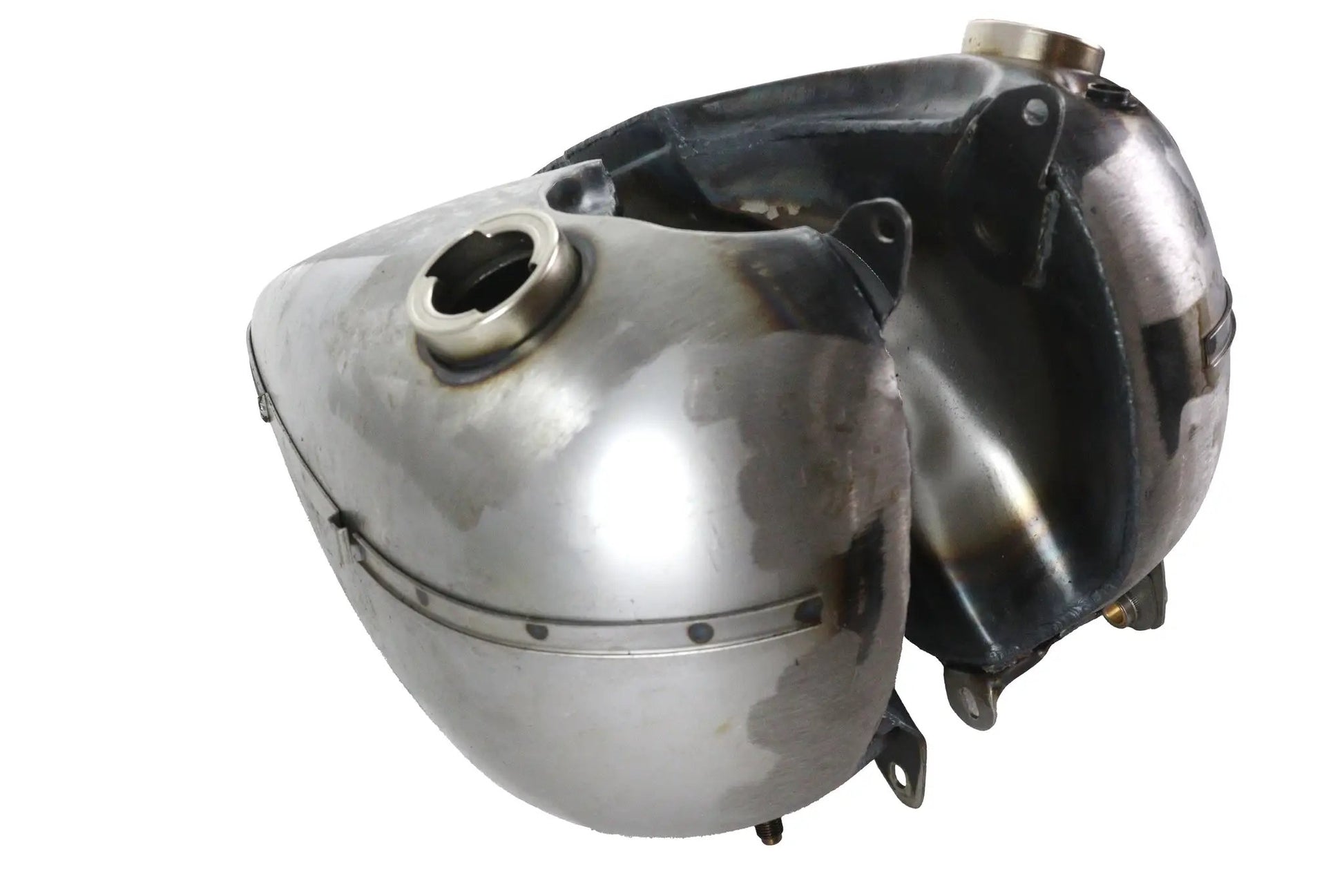 Wyatt Gatling Fat Bob 3.5 Gallon Gas Tank Set Raw for Harley Davidson UL (1940-1946) by Wyatt Gatling