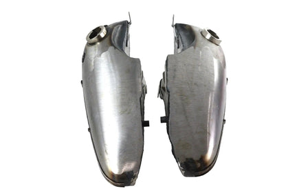 Wyatt Gatling Fat Bob 3.5 Gallon Gas Tank Set Raw for Harley Davidson UL (1940-1946) by Wyatt Gatling