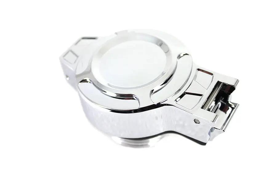 Wyatt Gatling Part 78471 Flip Up Non-Vented Chrome Gas Cap for Harley Davidson FLST & FXST Models by Wyatt Gatling