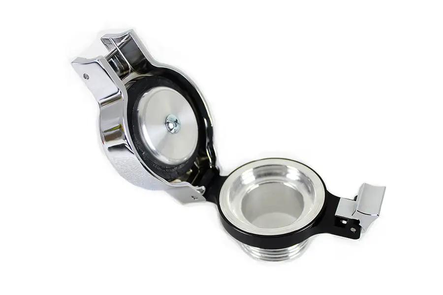 Wyatt Gatling Part 78471 Flip Up Non-Vented Chrome Gas Cap for Harley Davidson FLST & FXST Models by Wyatt Gatling