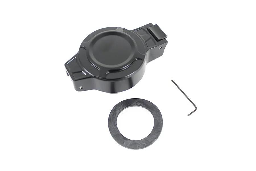 Wyatt Gatling Part 78471B Flip Up Non-Vented Gas Cap - Black Finish for Harley Davidson FLST & FXST (1996-1999) by Wyatt Gatling
