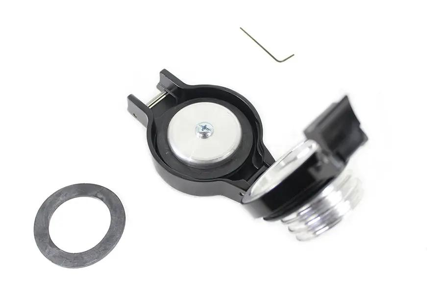 Wyatt Gatling Part 78471B Flip Up Non-Vented Gas Cap - Black Finish for Harley Davidson FLST & FXST (1996-1999) by Wyatt Gatling