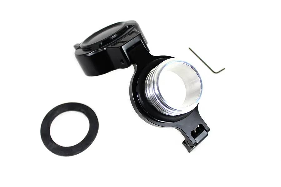 Wyatt Gatling Part 78471B Flip Up Non-Vented Gas Cap - Black Finish for Harley Davidson FLST & FXST (1996-1999) by Wyatt Gatling