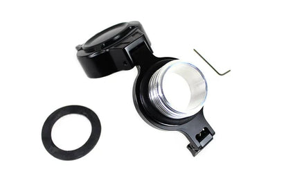 Wyatt Gatling Part 78471B Flip Up Non-Vented Gas Cap - Black Finish for Harley Davidson FLST & FXST (1996-1999) by Wyatt Gatling