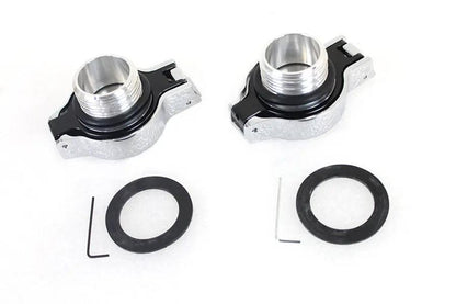 Wyatt Gatling Flip Up Gas Cap Set Chrome – Fits Harley Davidson FLST and FXST (Part #78470+78471) by Wyatt Gatling