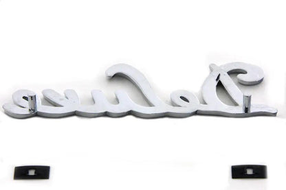 Wyatt Gatling Chrome Deluxe Fender Emblem Set - 2.5 Inch Length by Wyatt Gatling