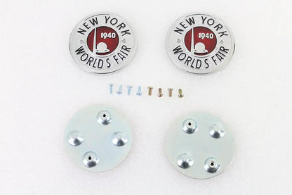 Wyatt Gatling World's Fair Tank Emblem Set - Includes Weld-On Mount Strips for Gas Tanks by Wyatt Gatling