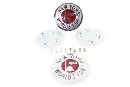Wyatt Gatling World's Fair Tank Emblem Set - Includes Weld-On Mount Strips for Gas Tanks by Wyatt Gatling
