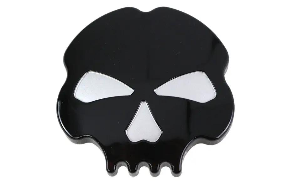 Wyatt Gatling Skull Left Side Gas Cap Black for Harley Davidson FXST & FLST Models Part #78270B by Wyatt Gatling