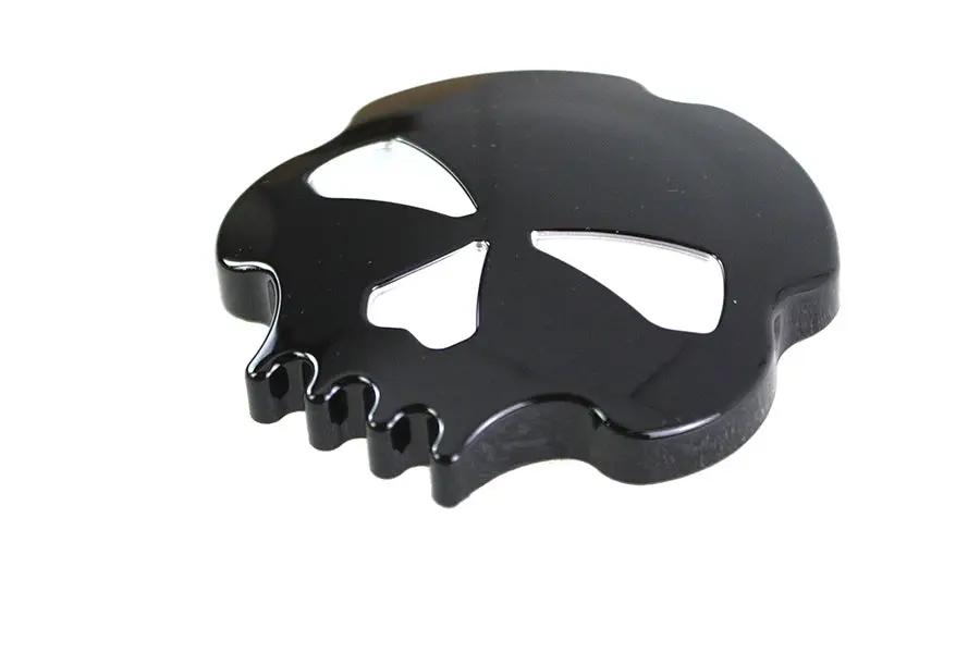 Wyatt Gatling Skull Left Side Gas Cap Black for Harley Davidson FXST & FLST Models Part #78270B by Wyatt Gatling
