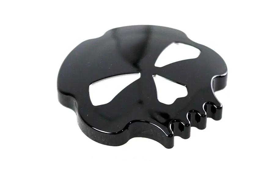 Wyatt Gatling Skull Left Side Gas Cap Black for Harley Davidson FXST & FLST Models Part #78270B by Wyatt Gatling