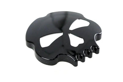 Wyatt Gatling Skull Left Side Gas Cap Black for Harley Davidson FXST & FLST Models Part #78270B by Wyatt Gatling