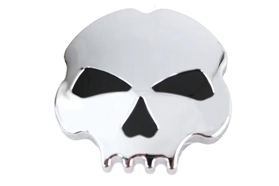 Wyatt Gatling Skull Left Side Gas Cap Chrome for Harley Davidson FXST and FLST by Wyatt Gatling