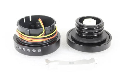 Wyatt Gatling Black LED Smooth Style Fuel Gauge and Filler Cap Set for Harley Davidson FXST by Wyatt Gatling