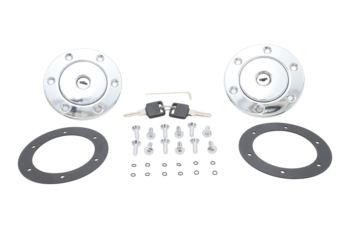 Ultima 21-274 Aircraft-Style Chrome Gas Cap Set