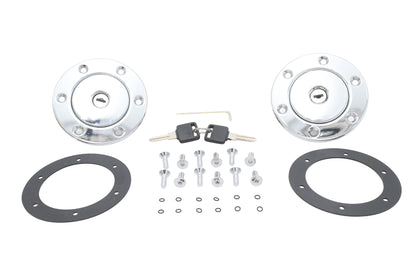 Ultima 21-274 Aircraft-Style Chrome Gas Cap Set