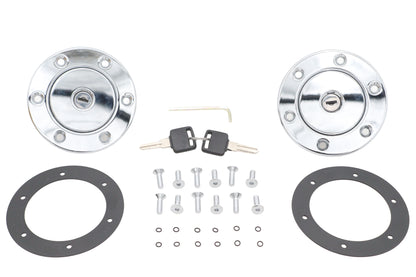 Ultima 21-274 Aircraft-Style Chrome Gas Cap Set