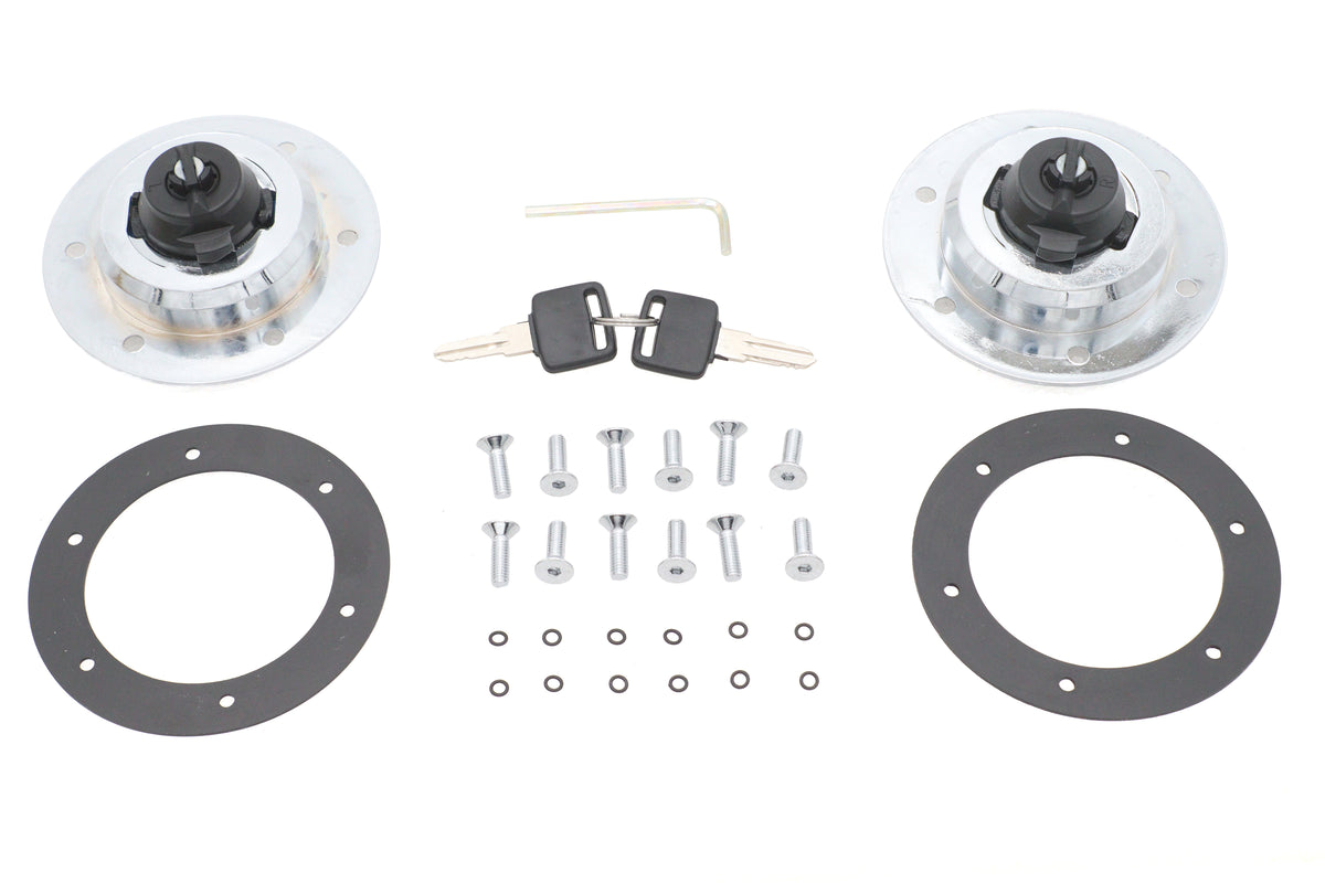 Ultima 21-274 Aircraft-Style Chrome Gas Cap Set