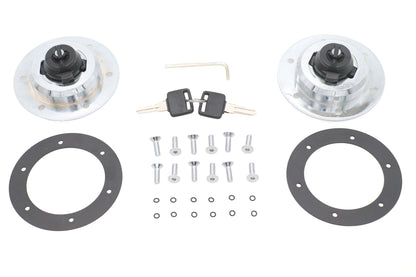 Ultima 21-274 Aircraft-Style Chrome Gas Cap Set
