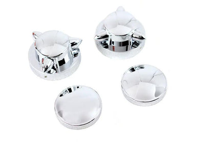 V-Twin Krommet Gas Cap Set for Harley Davidson FL Models by V-Twin