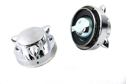 V-Twin Krommet Gas Cap Set for Harley Davidson FL (1965-1974) by V-Twin