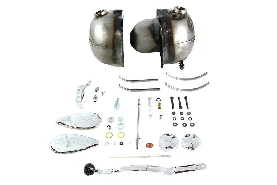 V-Twin 45 WL Gas and Oil Tank Kit for Harley Davidson WL and G Models (1940-1946) by V-Twin