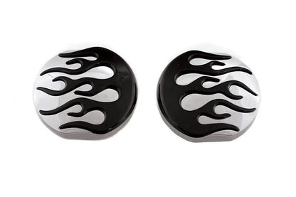 Wyatt Gatling Flame Style Vented and Non-Vented Gas Cap Set for Harley Davidson by Wyatt Gatling