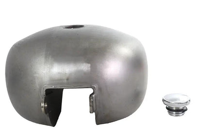 V-Twin M8 Bobbed Gas Tank Raw Steel for Harley Davidson FXST and FLST Models by V-Twin