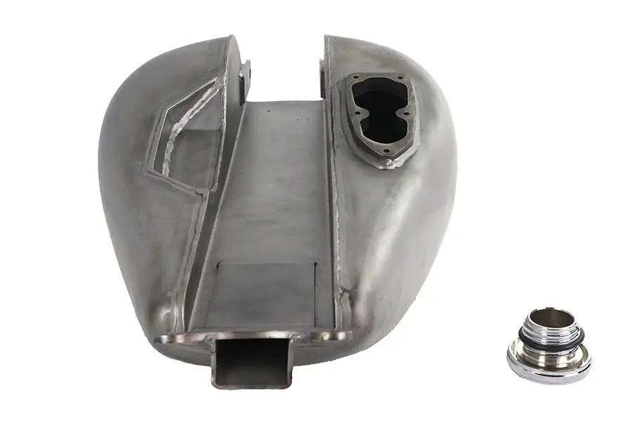 V-Twin M8 Bobbed Gas Tank Raw Steel for Harley Davidson FXST and FLST Models by V-Twin