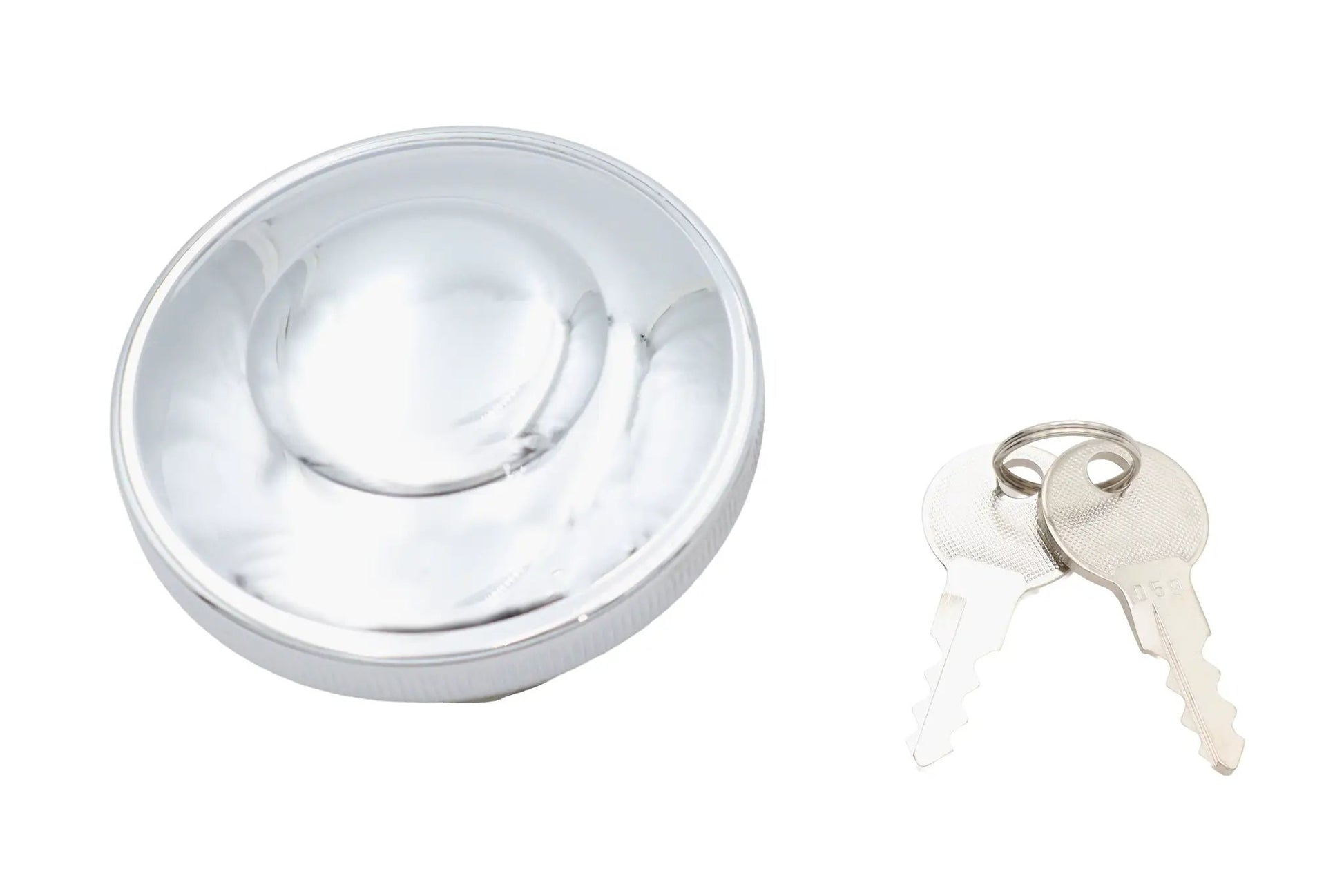 Ultima Chrome Locking Style Non-Vented Gas Cap for Harley Davidson - Part #21-444 by Ultima