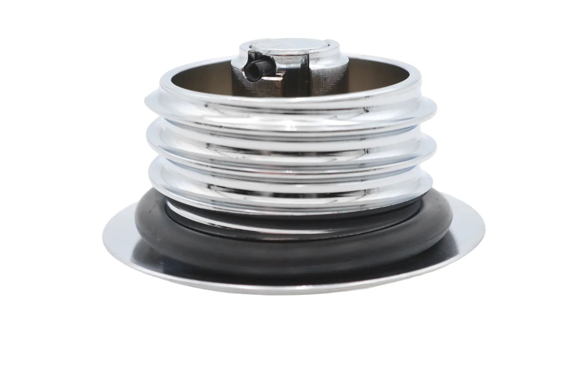 Ultima Chrome Pop-Up Gas Cap Non-Vented - Left Hand Thread, 2.36 Inch Diameter by Ultima
