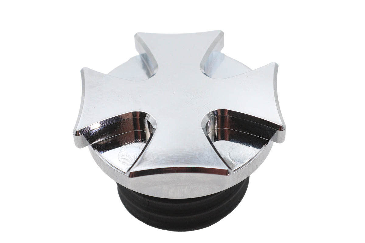 V-Twin 38-1655 Billet Vented Gas Cap with Maltese Design