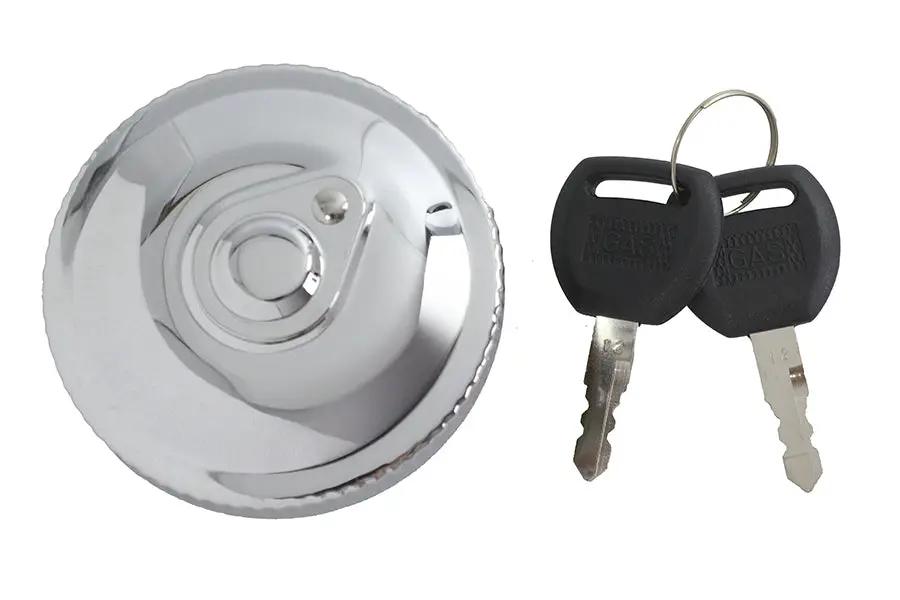 V-Twin Locking Bung Gas Cap Chrome for Harley Davidson XL Models (1983-1992) by V-Twin