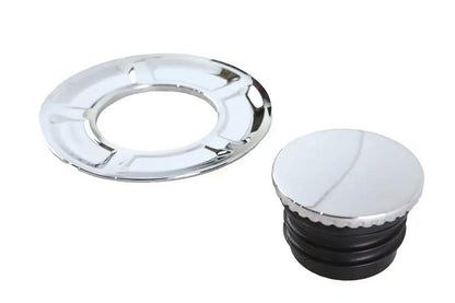 V-Twin Pop Up Style Vented Gas Cap Chrome - Fits Harley Davidson Models 2022-2024 by V-Twin