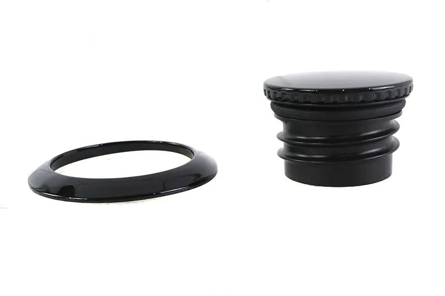 V-Twin Pop Up Style Vented Gas Cap in Black for Harley Davidson Models Part 78705RB by V-Twin