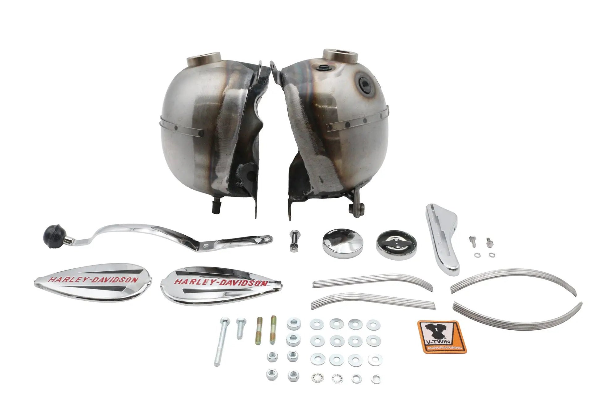 V-Twin Fat Bob 3.5 Gallon Gas Tank Kit for Harley Davidson UL & ULH by V-Twin