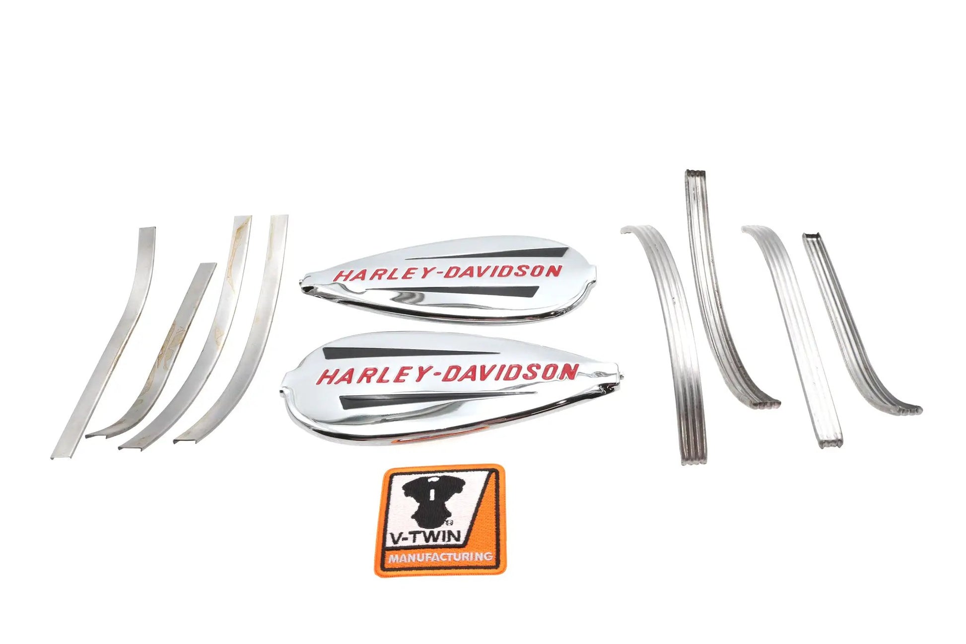 V-Twin Bobbed 3.5 Gallon Gas Tank Trim Kit for Harley Davidson FL 1940-1946 by V-Twin