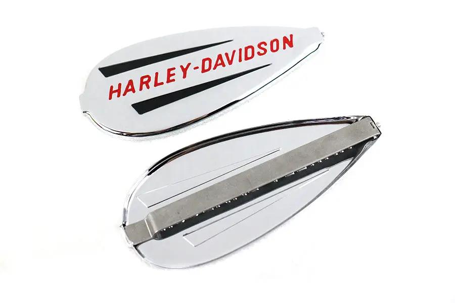 V-Twin Right and Left Gas Tank Emblem Set for Harley Davidson 1940-1946 EL & FL Models by V-Twin